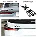 X6 Rear Emblem Badge Sticker Car Trunk Lid Nameplate Numbers Letters Decal Replacement for X6 Emblem (Gloss Black)