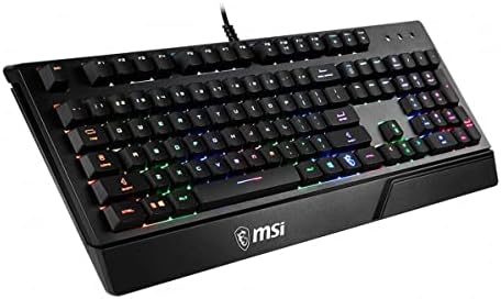 MSI VIGOR GK20 FR Mecha-Membrane Gaming Keyboard, AZERTY, RGB Backlight, Hot Keys, Spill-resistant
