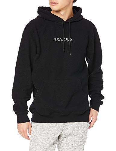 Volcom Men's Hever Pullover Hooded Fleece Sweatshirt, Black, Large