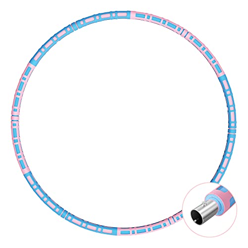 Aikove Hoola Hoop, Cerceau de Fitness Réglable et Détachable, Hoola Hoop Fitness Adulte, Tube en Acier Inoxydable Épaissi avec Mousse, Adapté à La Perte de Poids et à l'exercice Cover