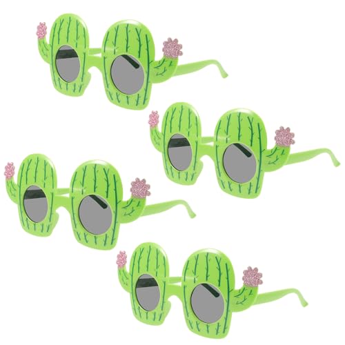 MUSISALY Gafas Creativas para Fiesta de 4 Piezas Color Verde de Plástico Cómodas para Usar como Accesorios para Fotografía en Celebraciones y Sesiones de Fotos