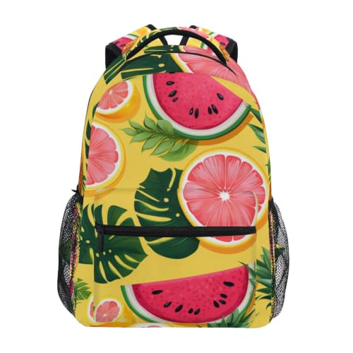 Sac à dos scolaire fruits tropicaux idéal pour la rentrée des classes au collège