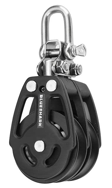 Blue Shark-Sailing Pulley Blocks Ball Bearing 38mm Double 2254