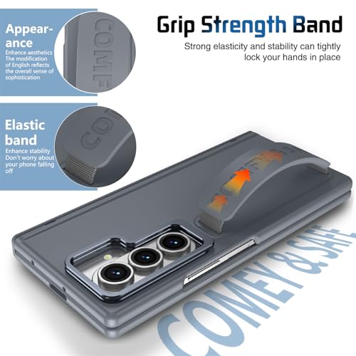 Coque Galaxy Z Fold 7 avec poignée bracelet ergonomique et béquille de support