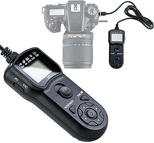 Image of JJC TM-M LCD Timer Remote Control for Nikon D600 D7100 D7000 D5200 D5100 D5000 D3200 (Black)