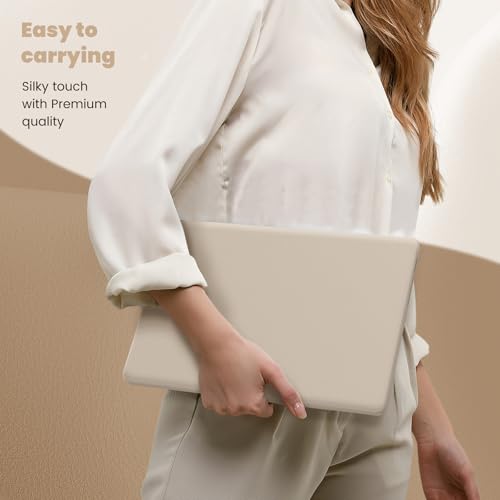 Coque MacBook Pro 16 en cuir protection rigide robuste premium couleur or - 7
