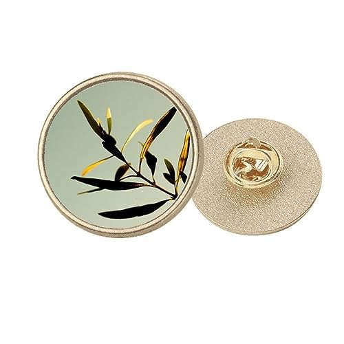 Broche ronde en métal doré Nature Picture Simpol M, accessoire de mode pour veste et robe
