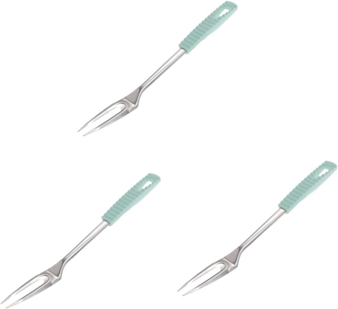 Cabilock 3pcs Stainless Steel Carving Fork Comfortable Handle Premium Meat Serving Utensil for Home Kitchen and Catering for Piercing Potatoes and Meats Dishwasher Design