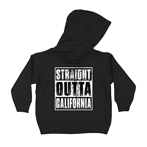 Straight Outta California Kids Hoodie Sweatshirt Toddler 2T Black