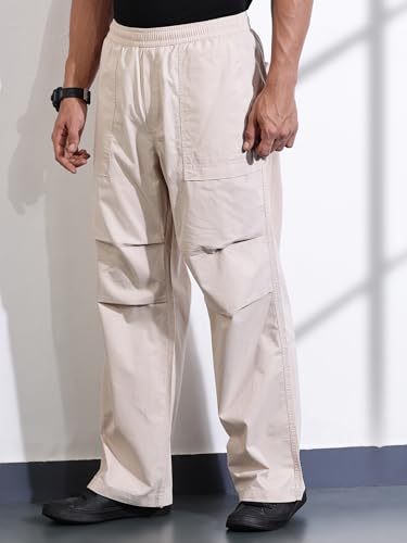 Image of Thomas Scott Men's | Solid | Light Weight | Breathable Fabric | 6 Pockets | Mid Rise | Loose Fit | 100% Cotton | Elasticated | Chino Trouser | Pants