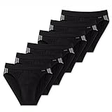  Schiesser Cotton Essentials Stretch Rio Slip - 035110 - 6er Spar-Pack (8 (XXL), 6 X Schwarz)