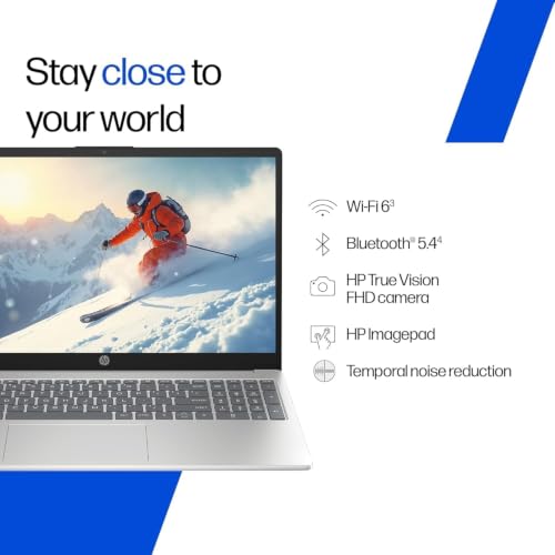 Image of HP 15 Laptop, 14th Gen Intel Core 5 120U (24GB LPDDR5, 512GB SSD)15.6 inch (39.6 cm) FHD Anti-Glare Display, Backlit Keyboard, FHD Camera, Win 11 Home, M365 Basic(1yr),Office24,N.Silver, 1.59 kg)-fd0901TU