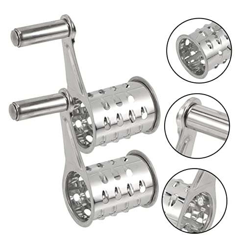 OUNONA Rallador manual giratorio para queso acero inoxidable miniatura 2