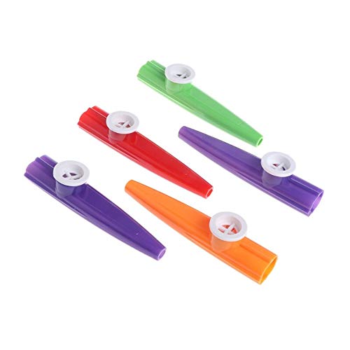 Guitar Parts 5pcs Mixed Color Orff Plastic Harmonica Mouth Flute Kids PartyToy