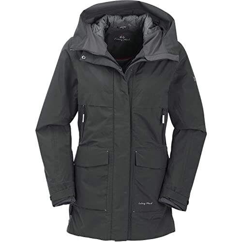 Manteau d'hiver imperméable Maul Tayra gris anthracite taille 42 pour femme
