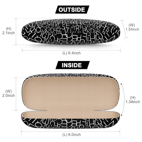 Image of Eyeglasses Case, Hard Shell Protective Case for Glasses, Unisex for Women Men