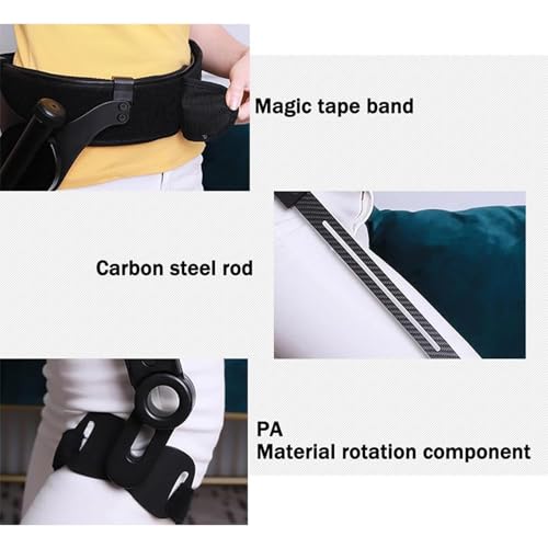 Aide à la Marche, exosquelette pour personnes âgées, Force réglable sur 3 Niveaux, équipement de pour Personnes âgées Marcher plus facilement pendant de longues périodes(Right-leg,Large)