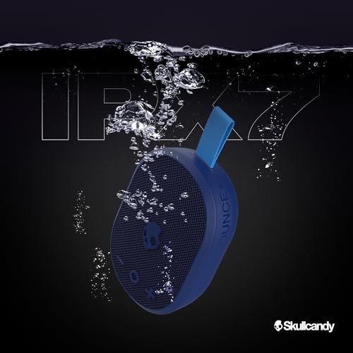Image of Skullcandy Ounce+ Wireless Bluetooth Speaker - IPX7 Waterproof Mini Portable Speaker with 16 Hour Battery, True Wireless Stereo, and Ballistic Nylon Carry Strap (Navy)