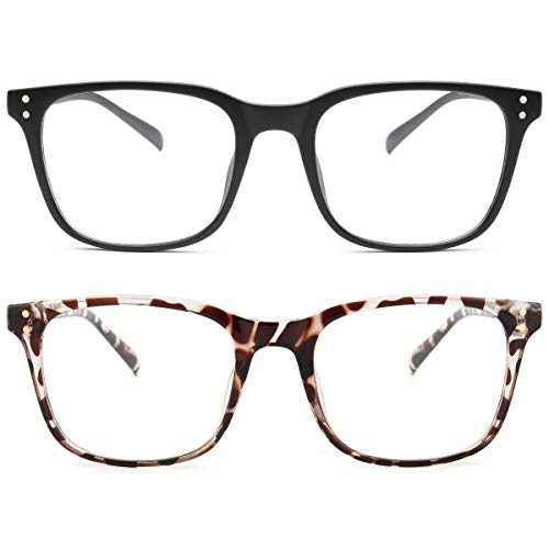 Livho 2 Pack Blue Light Blocking Computer Glasses for Women Men,TR90 Light Weight