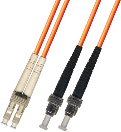 15 Meter Multimode Duplex Fiber Optic Cable (62.5/125) - LC to ST - Orange