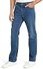 Jeans de mezclilla de corte recto con 5 bolsillos y cintura elástica para hombre IZOD 2