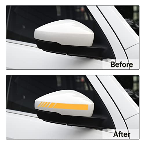 Singaro Car Rear View Mirror Stickers Decor Car Body Sticker Vinyl 4Pcs (Yellow) #TOP2