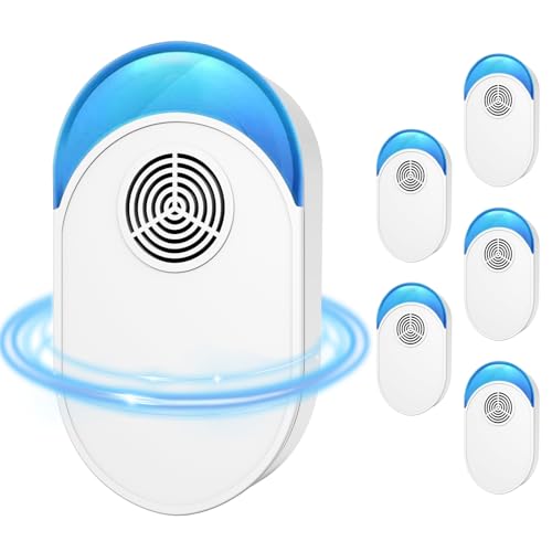 Image of 2026 Upgraded Version Ultrasonic Repeller 6 Packs, Indoor Ultrasonic Repellent Insect Defense for Bugs for Roach, Bugs,Pest,Rodent, Mouse, Ant, Mosquito, Mice, Spider, Electronic Plug in Pest Control