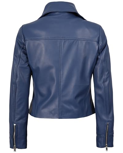 Image of Blingsoul Womens Real Leather Jacket - Asymmetrical Leather Jackets for Women
