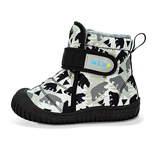 JAN & JUL Winter Boots for Baby Boys Water-Resistant (Bear, US Size 5 Toddler)
