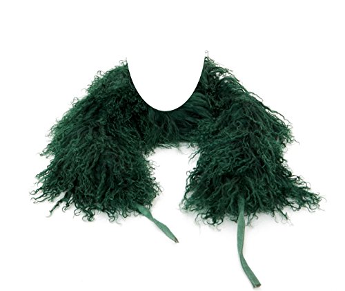 Reissner Lammfelle Boa Schal Stola aus Tibetlammfell Farbe dunkelgrün JAY24 Boa-140