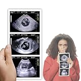 Personalized Fake Prank Ultrasound with 3 Photos Customized Prank Pregnant Sonogram Gag Gift for Family and Boyfriend (Twins 10 Weeks)