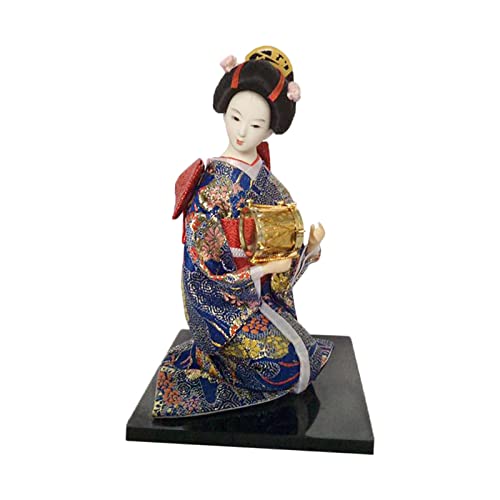 LDDIFHWW Muñeca Geisha Japonesa de 30 Cm (12 Pulgadas), Figuritas étnicas de Geisha para Decoración del Hogar, Regalo para Niños, Adorno, Estilo C, Individual