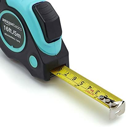 Amazon Basics Tape Measure - 4.88 Meters, Turquoise - 1