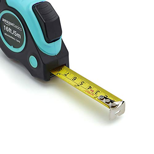 Amazon Basics Tape Measure - 16 Feet, Turquoise #TOP3