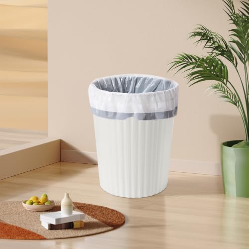 Caneca de basura plástica rectangular 2 galones blanca miniatura 5