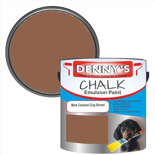 Premium Interior Wall & Furniture Chalk Paint – Mink Caramel Clay Brown – Rich Matt Finish, Durable & Washable, Low Odour, Ideal for Living Rooms, Bedrooms & Hallways (250ML Tin)