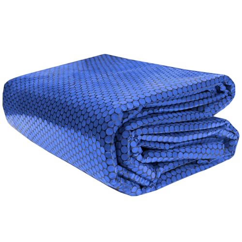 Poolpanda Elite - Lona solar redonda de 500 cm, grosor de 400 µm, color negro/azul, burbujas de aire XL, lámina solar para piscina