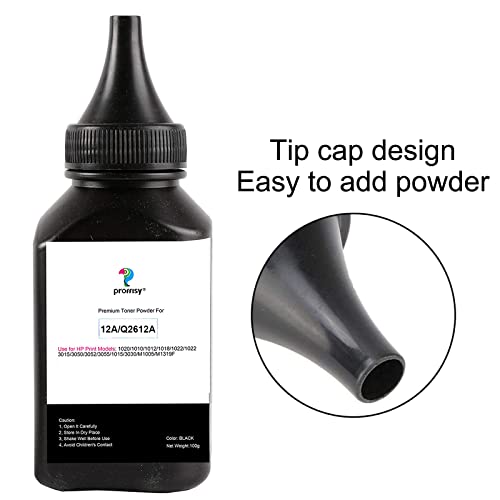 Image of proffisy 3 Pack 12A Toner Powder Refill Compatible with HP 12A Q2612A Cartridge 100g Per Bottle