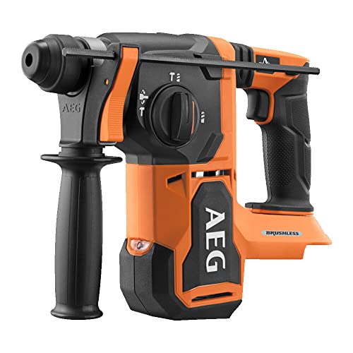 Aeg Bbh18Bl2-0Tassellatore Sds-Plus Brushless 18V, Fora Fino A 26Mm, Energia Di Impatto Pari A 2.5J, Sistema Anti-Vibrazione, Ideale Per Forare E Scal