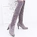 Ctreela Winter Suede Thigh High Boots Soft Warm Over The Knee Riding Boots Chunky Heel Fashion Comfort Above The Knee Boot