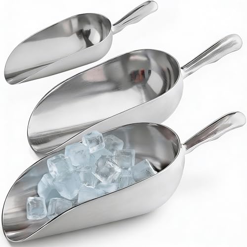 [Set of 3] 24oz + 58oz + 85oz Metal Scoops