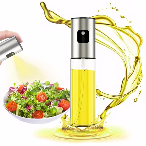Oil Sprayer for Cooking,100ml Olive Oil Spritzer,1 Pack Food-grade Olive Oil Spray Bottle with 304 Stainless SteelOil Sprayer for Air Fryer,an Olive Oil...