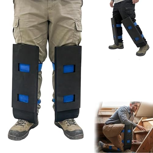 NHSBUPD Toe Knee Crawler Knee Pads For Attic High-Density Foam Material 60 Degree Hardness Non-Slip Wide Straps Comfortable Lightweight Effective Protection for Knees and Shins Ideal for Crawling Work .