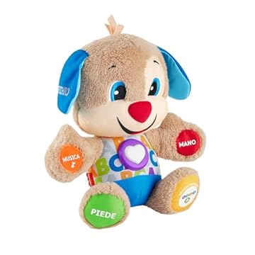 Fisher-Price - Il Cagnolino Smart Stages Ridi & Impara, morbido peluche educativo per imparare le prime paroline, con 75+ canzoni, luci e melodie, 6+ mesi, Versione italiana, FPM51