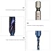 PRETYZOOM 6pc M35 Blue Coated Spiral Screw Tapping Tool Set with Hex Shank, Metric Thread Drill Bits M3-m10, High Speed Steel Drill Tap Combo for Industrial and DIY Use