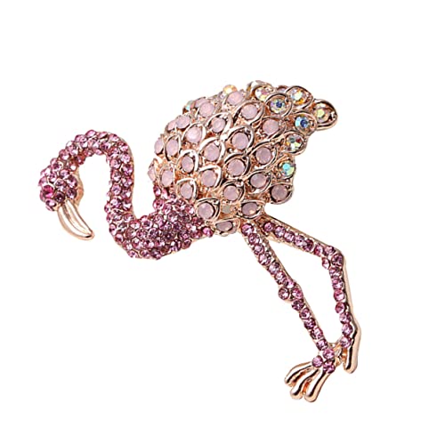 Broche flamant rose cristal rose clip vêtement nouveauté fille