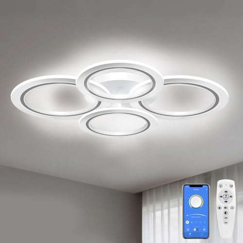 MARYRAIN Modern LED Ceiling Light, 23-Inch, 3 Color Temps, 3348LM,