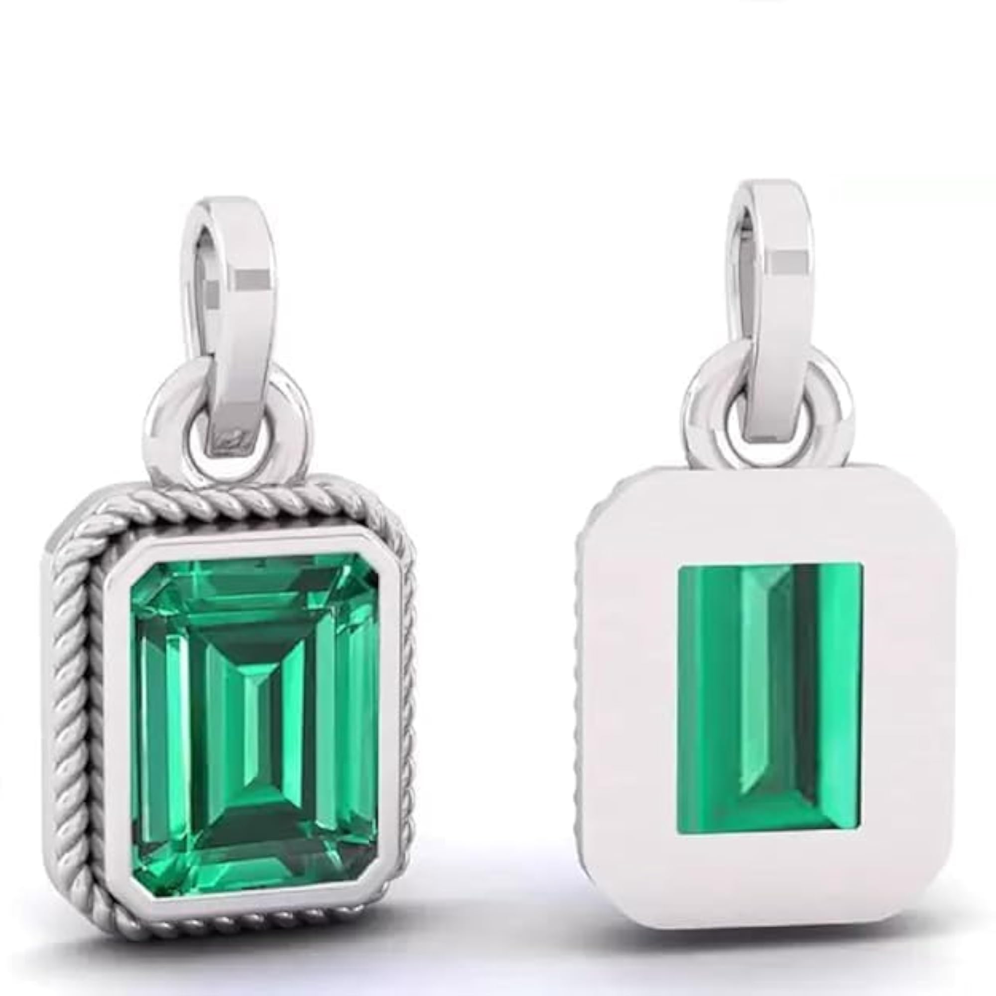Natural Emerald Panna Pendant Locket, Astrological Gift