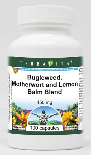 TerraVita Thyroid Support - Bugleweed, Motherwort and Lemon Balm - 450 mg (100 Capsules, ZIN: 511178) - 3 Pack