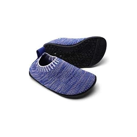 Sosenfer Children's slippers for boys and girls, non-slip sole, toddler shoes, baby slippers, unisex, blue, 5 UK Child Cover